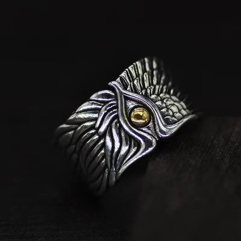 Angels Demons Wings Niche Vintage Open Rings