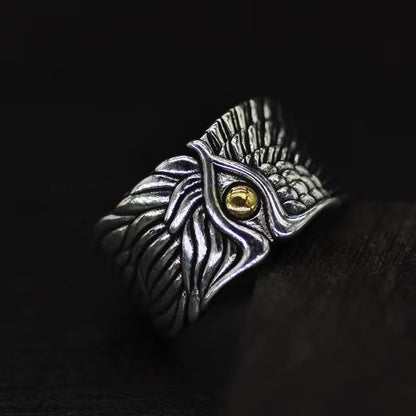 Angels Demons Wings Niche Vintage Open Rings