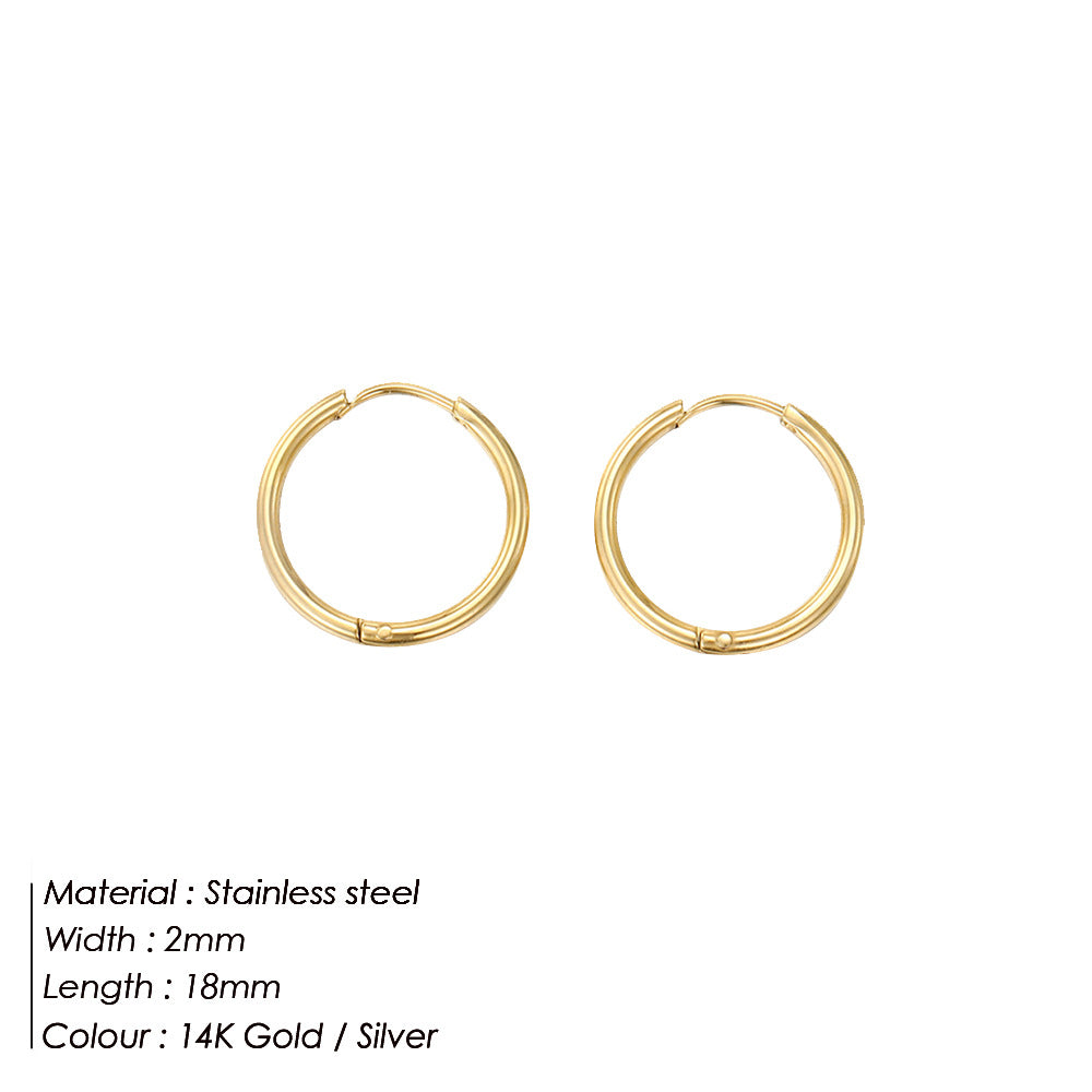 Stainless Steel Ear Gold Plated Jewelry Earrings