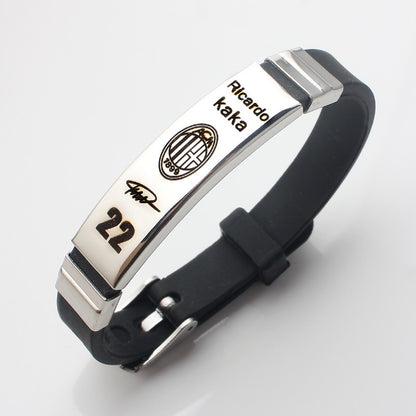 Massey Commemorative Stainless Steel Silicone Sports Bracelets