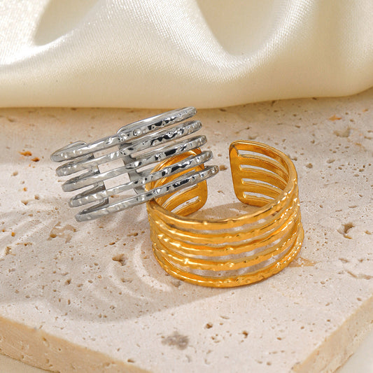 Simple Popular Line Titanium Steel Female Personalized Hip Rings