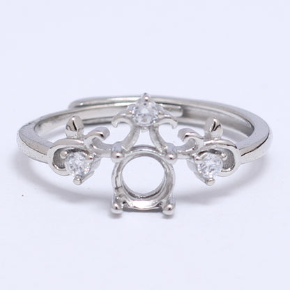 Frame Open Mouth Autumn Copper Alloy Electroplating Sier Rings