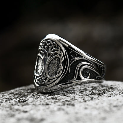Men's Viking Lucky Tree Titanium Steel Vintage Rings