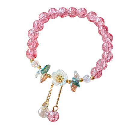 Camellia Little Daisy Crystal Girlfriends Color Glass Chipping Bracelets