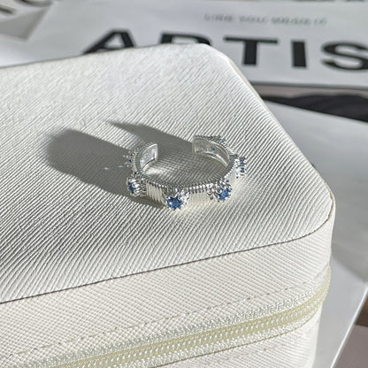 White Bow Geometric Open Female Personality Rings