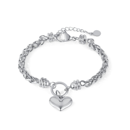 Women's Ornament Fashion Style Love Stainless Steel Jewelry Personality High-grade Bracelets