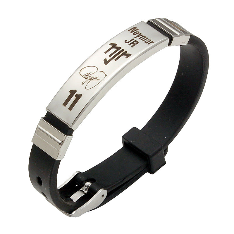 Massey Commemorative Stainless Steel Silicone Sports Bracelets