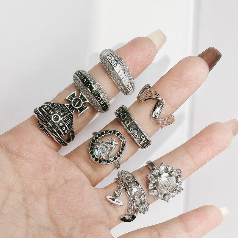 Female Simple Personality Planet Exquisite Versatile Punk Rings