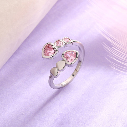 Selection Does Not Fade Pink Diamond Heart-shaped Female Rings