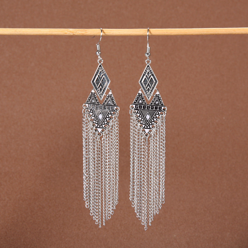 Style Female Temperament Bohemian Vacation Tassel Earrings