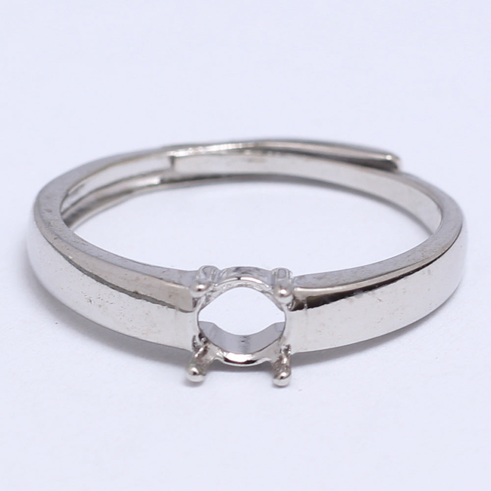 Frame Open Mouth Autumn Copper Alloy Electroplating Sier Rings