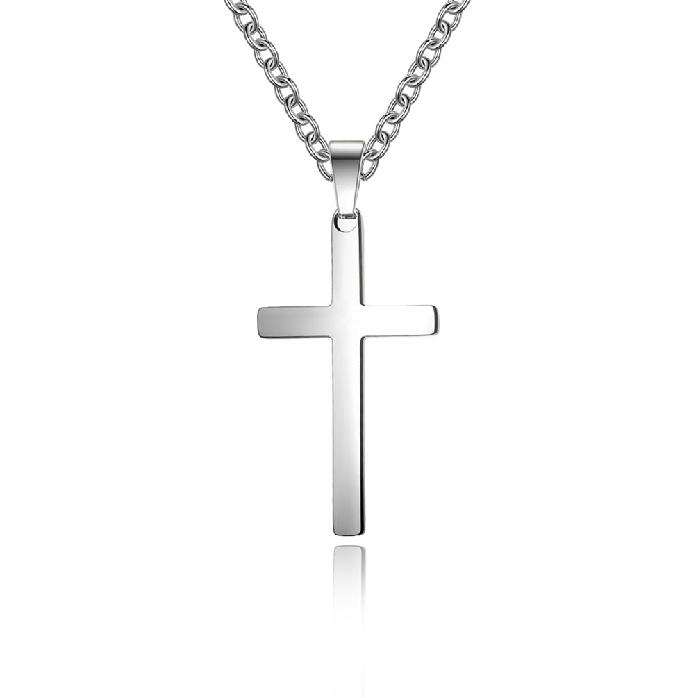 Simple Scenery Surface Stainless Steel Cross Pendants