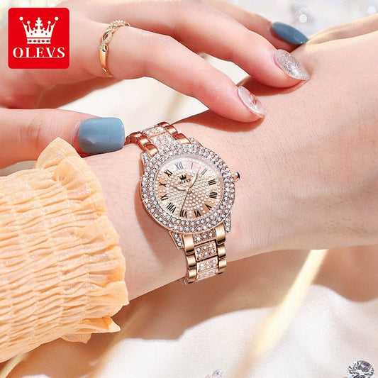 Women's Endorsement Watch Exquisite Elegant Diamond Shining Quartz Watches