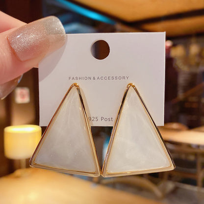 Women's French Style Exaggerated Geometry Triangle High Sense Earrings