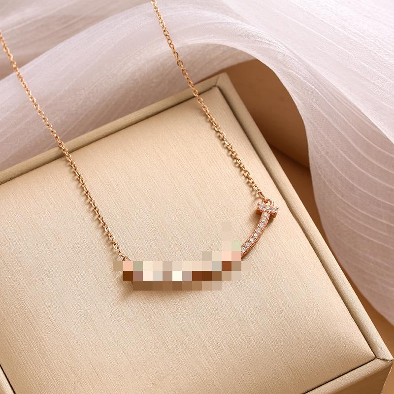 Titanium Steel Colorfast Ornament Female Micro Necklaces