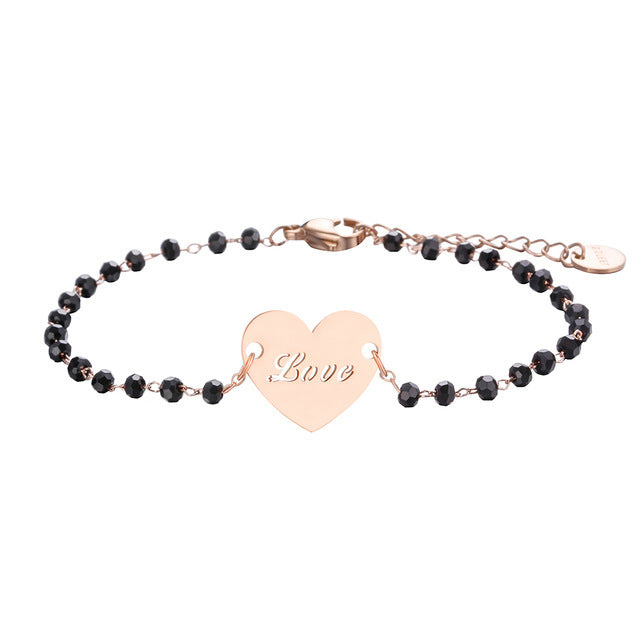 Clover Female Simple Couple Rose Gold Bracelets