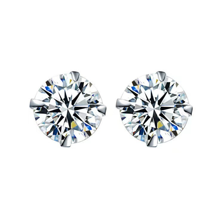 Women's Single Rhinestone Ear Simple Compact Super Flash Earrings