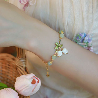 Mori Style Cherry Antique Lily Design Bracelets