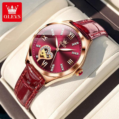 Women's Watch Automatic Quick Hand Leather Waterproof Mechanical Watches