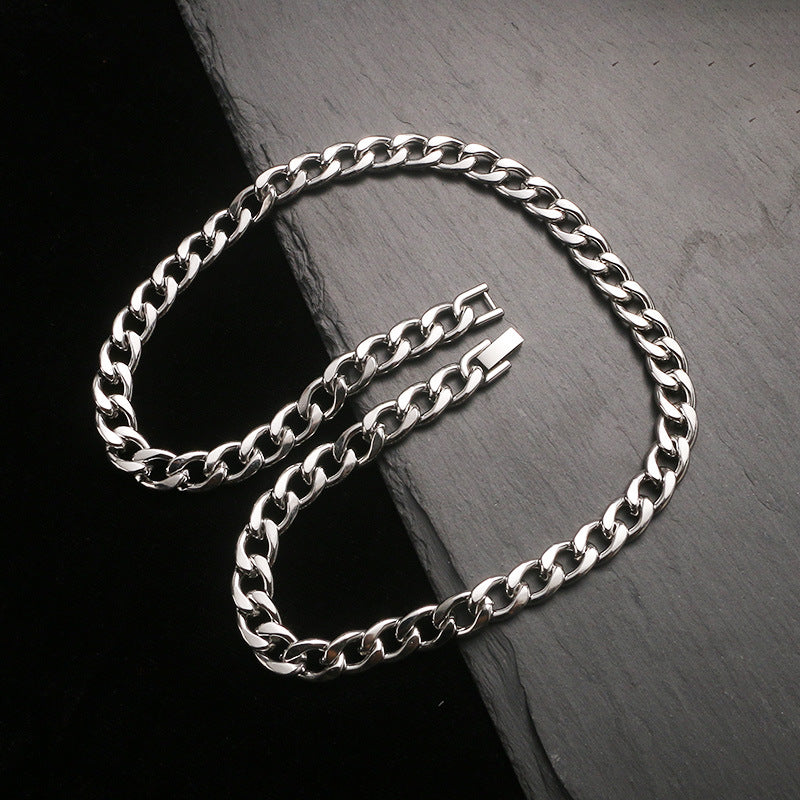 Chain Jewelry Buckle Stainless Steel Male Necklaces