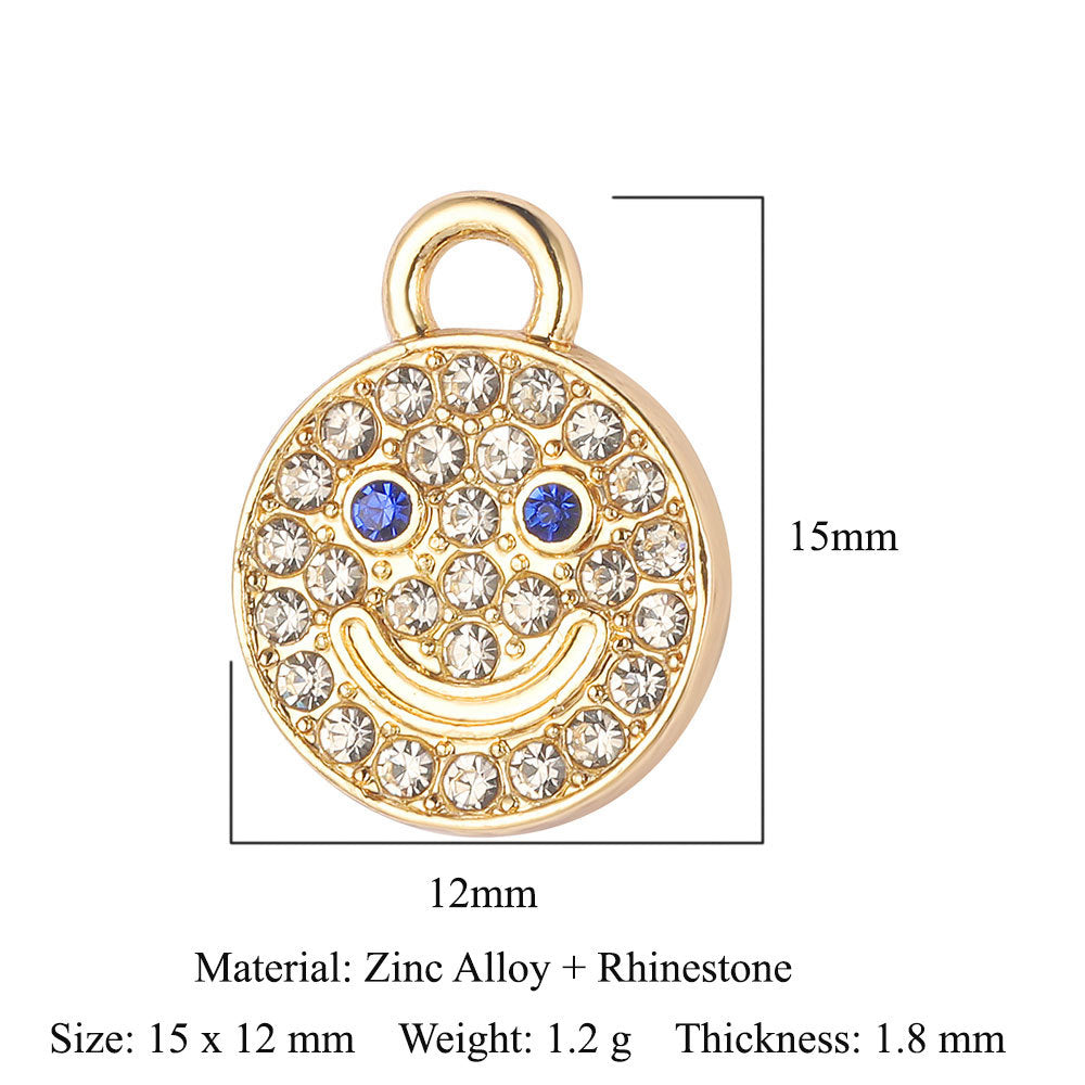 Snowman Elk Smiling Face Alloy Sun Eyes Pendants