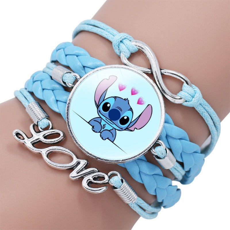 Cartoon Movie Star Stitch Time Stone Bracelets