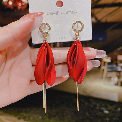 Women's Red Light Luxury High Sense Delicate Earrings