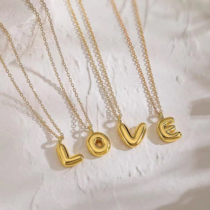 Women's Fashion Letter Simple Balloon Bubble Glossy Pendants