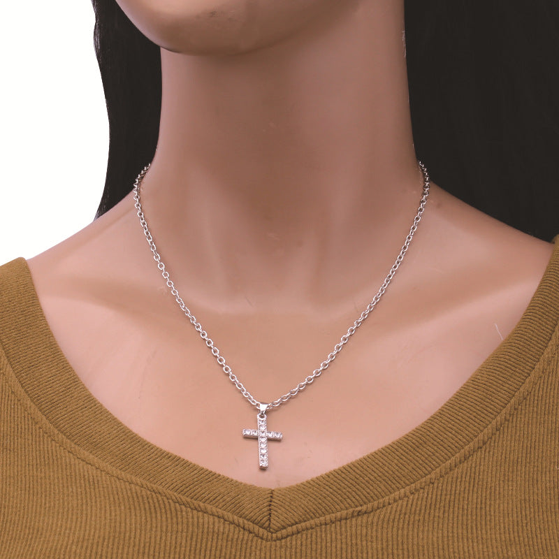 Women's Slim Chain Geometric Simple Micro Inlay Necklaces