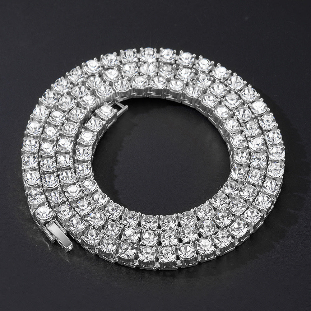 Women's & Men's Alloy Rhinestone Cuban Link Ornament Simple Necklaces