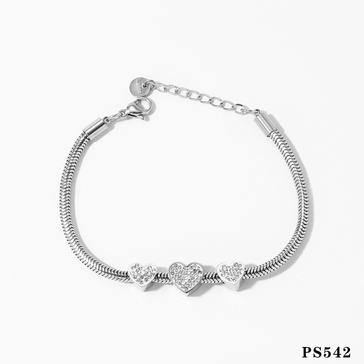 Steel Delicate Diamond Wide Strap Mesh Bracelets