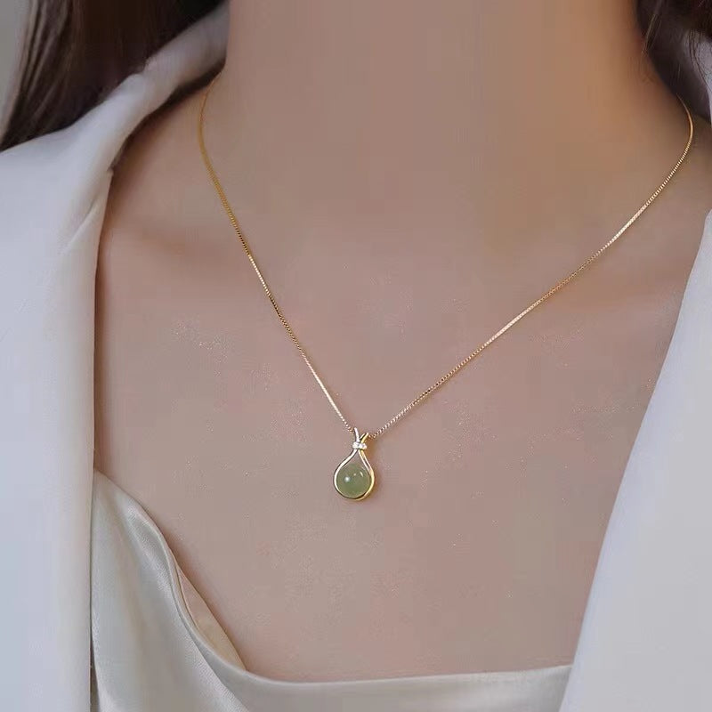 Imitation Jade Lucky Bag Female Light Necklaces