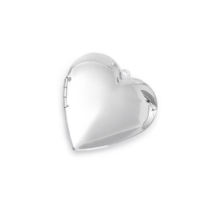 Steel Heart-shaped Box Stainless Gold Mirror Pendants