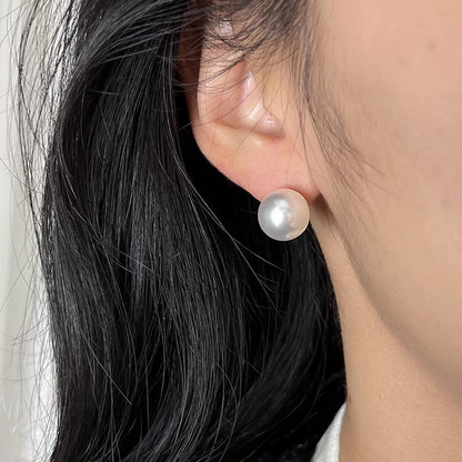 Ice Snow Australian White Large Pearl High-grade Earrings