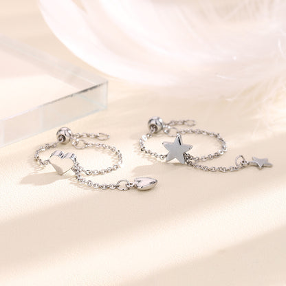 Summer Fashion Little Finger Five-pointed Star Rings