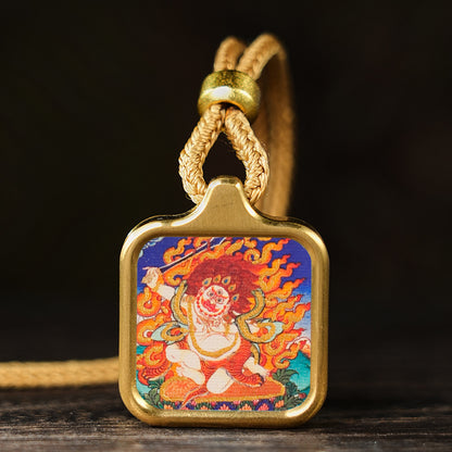 Bodhisattva Dragon Yellow God Of Wealth Necklaces