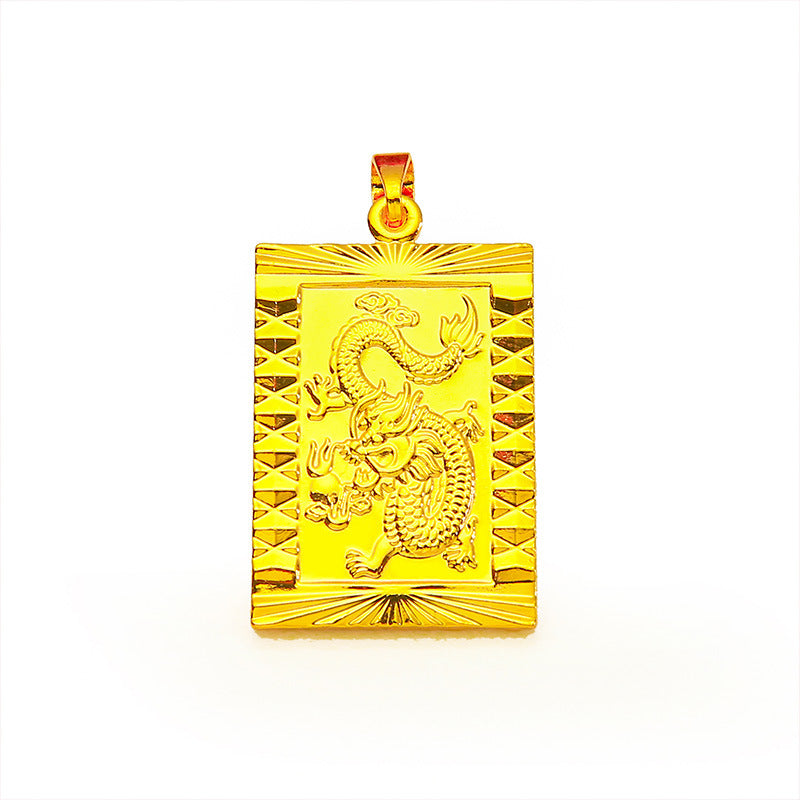 Women's & Men's Vietnam Placer Gold Brass Plated Avalokitesvara Flame Buddha Pendants