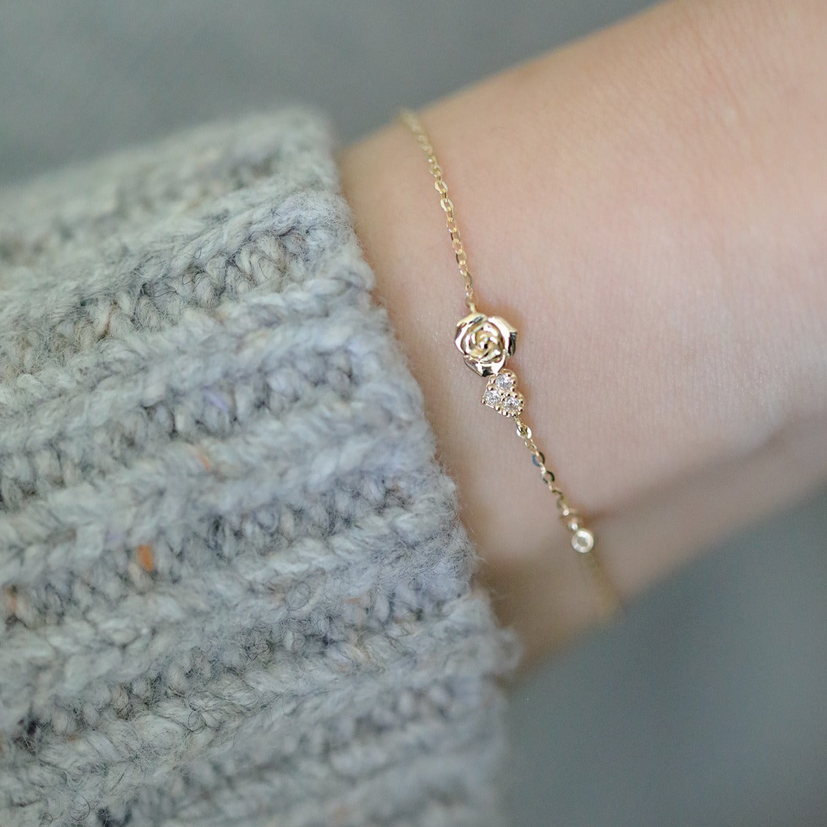 Rose Sier Plated Gold Thin Glittering Bracelets