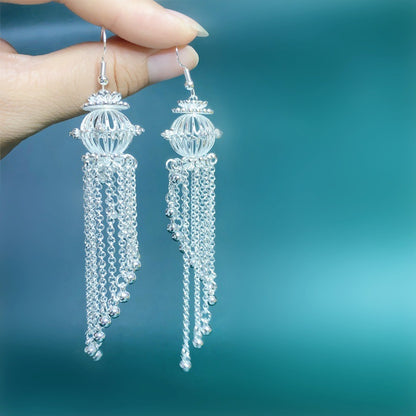 Long Lantern Tassel Super Fairy Horn Earrings