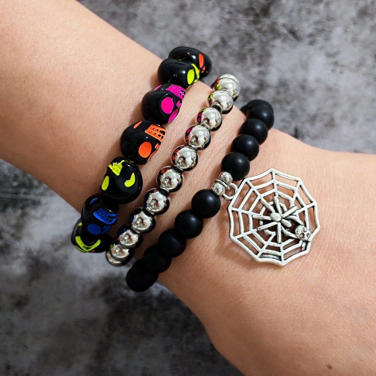 Men's Gothic Dark Style Punk Rock Spider Bracelets