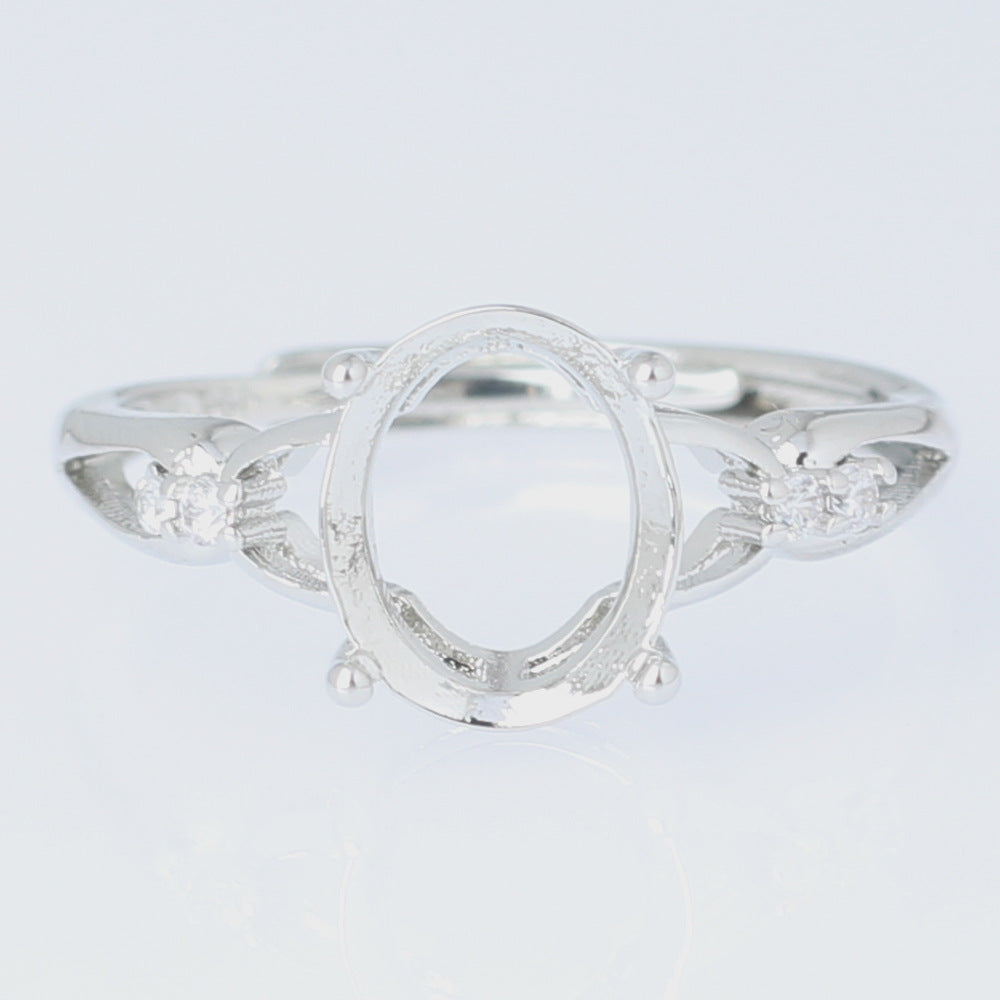 Frame Open Mouth Autumn Copper Alloy Electroplating Sier Rings