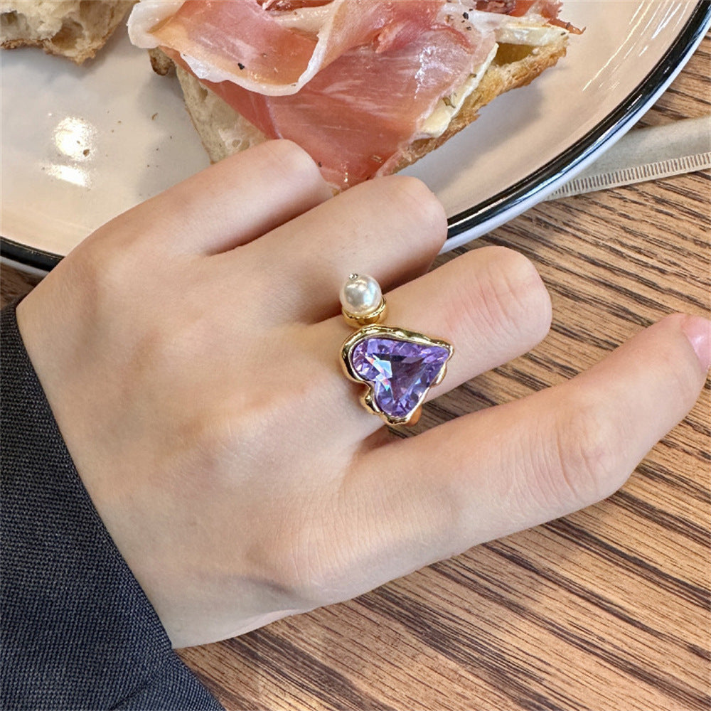 Glazed Butterfly Female Western Style Design High Sense Unique Rings