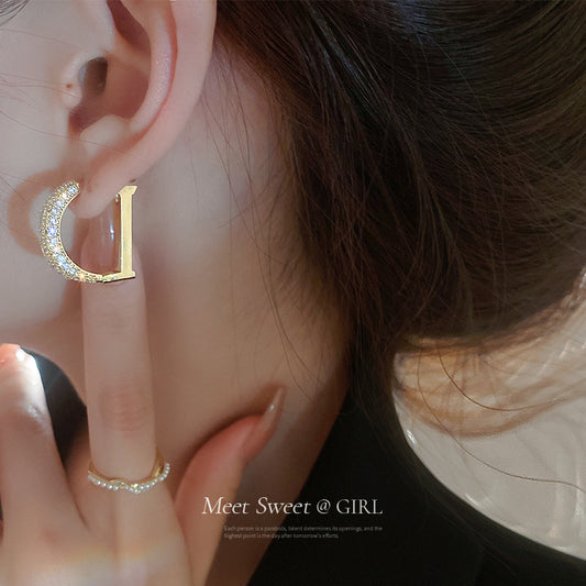 Design Senior Gold Female Sweet Cool Eardrops Earrings