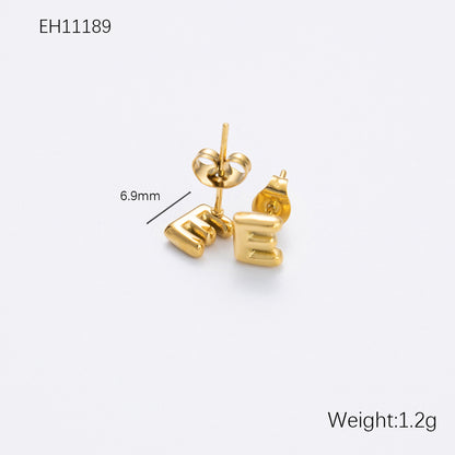 Women's Alphabet Letter Stainless Steel Gold-plated High-grade Affordable Luxury Earrings