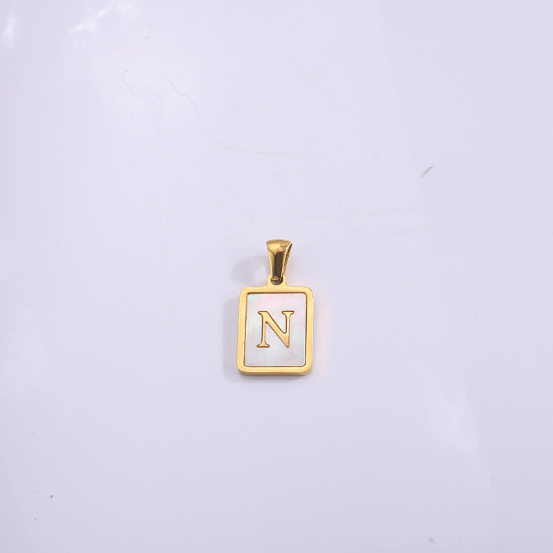 Fashion Real Gold Plated Letter Female Pendants