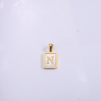 Fashion Real Gold Plated Letter Female Pendants