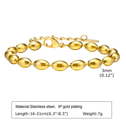 Women's Steel Olive Beads Fashionable Hand Jewelry Retro Bracelets