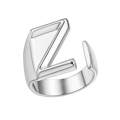 English Letters Female Opening Adjustable Fashion Rings