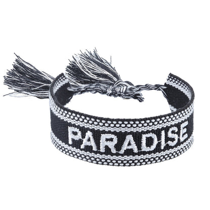 Women's & Men's Couple Letter Embroidery Wrist Strap Tassel Bracelets