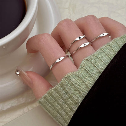 Women's Letters Light Luxury Index Finger Simple Niche Rings